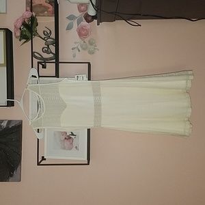 Junior's White Lace Dress